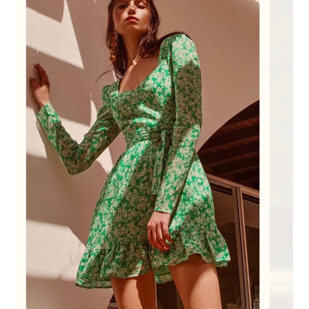 La Maison TALULAH Green With Envy Mini Dress Womens Small
